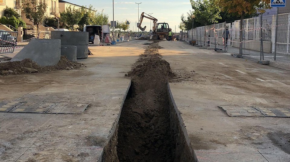 Obres Clavegueram que es realitzen a Torrefarrera