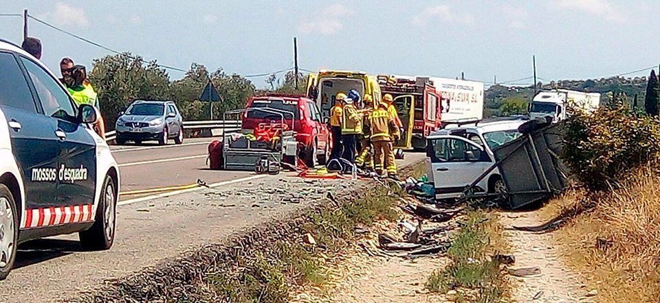 Accident de trànsit a les carreteres de Catalunya