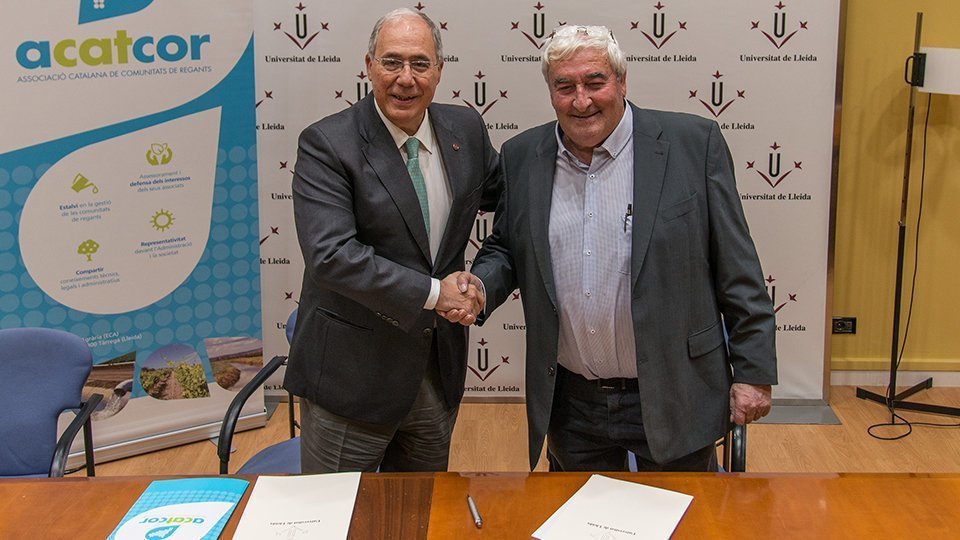 Roberto Fernández, i el president d'ACATCOR, Amadeu Ros