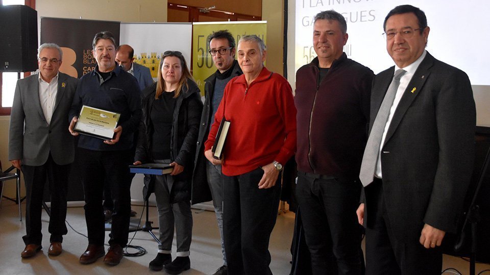 Representants dels reconeixements a la tradició i la innovació al servei de les Garrigues amb Enric Mir i Ramon Farré.