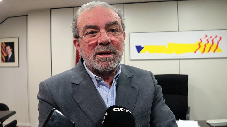 El fins ara president del PDeCAT a la vegueria de Lleida, Joan Reñé, explicant els motius de la renúncia