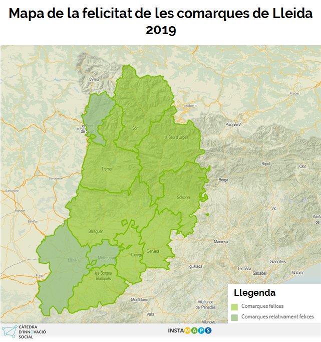 Mapa felicitat Lleida 2019