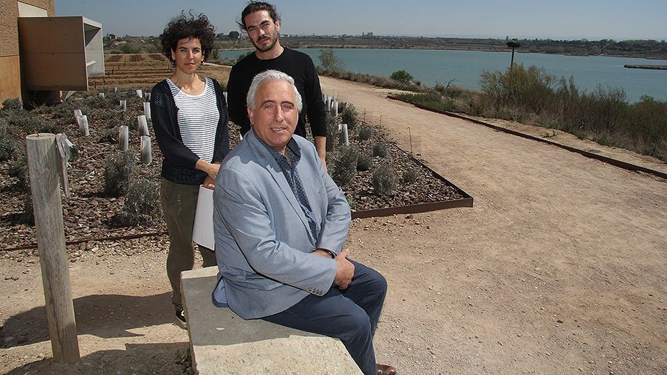 El president del Consell Comarcal Joan Trull i la tècnica Eva Reñé