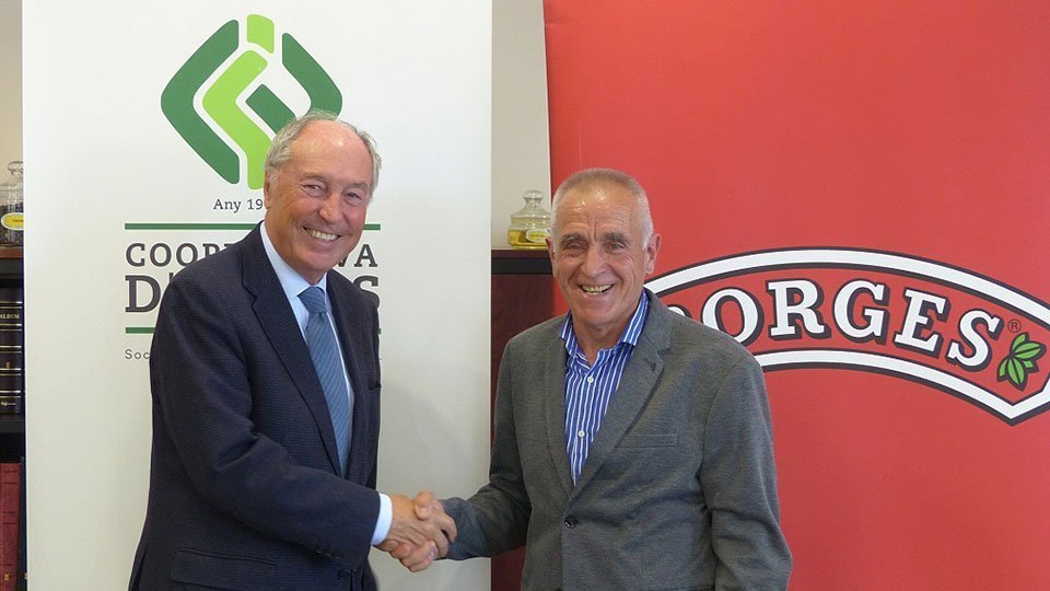 Acte de signatura del conveni, Josep Pont, Josep Coll,