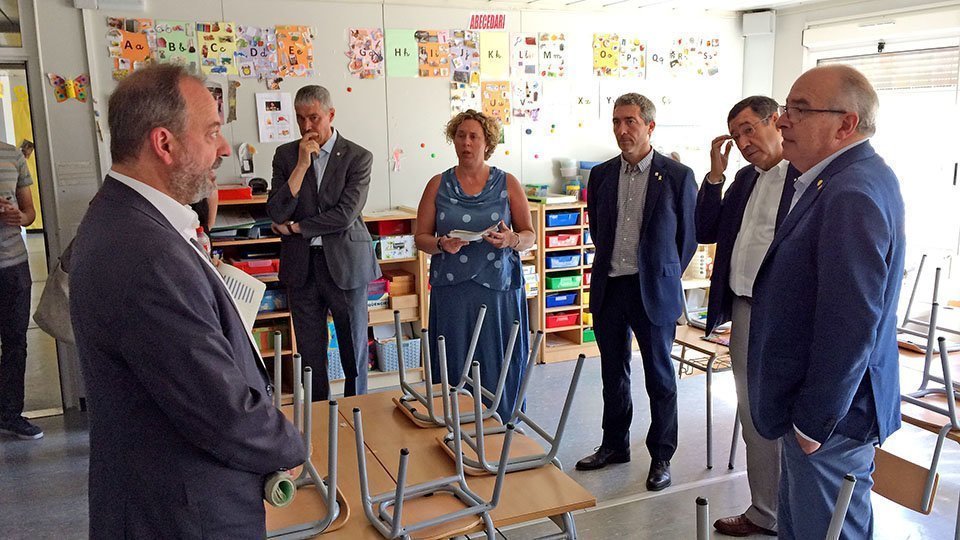Visita Conseller Bargalló a escola Marinada de Vilanova de Bellpuig