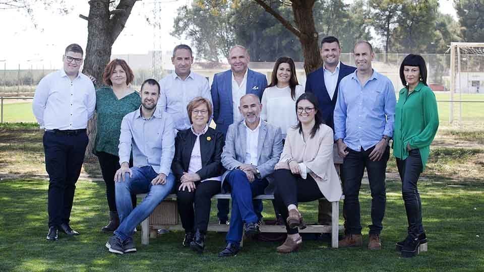 Isidre Mesalles i l'equip de Junts per Soses