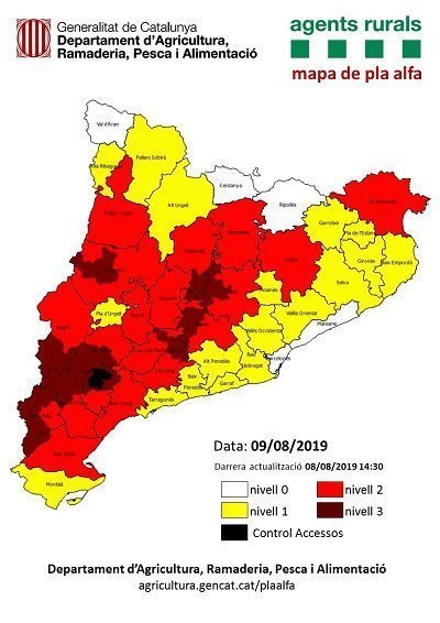 Mapa perill incendis 2019