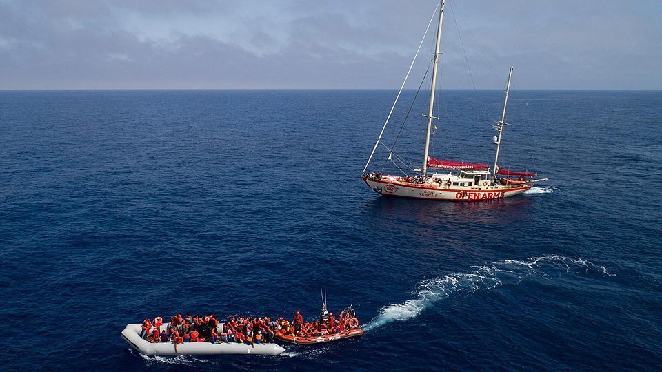 Operacions de rescat del vaixell Open Arms