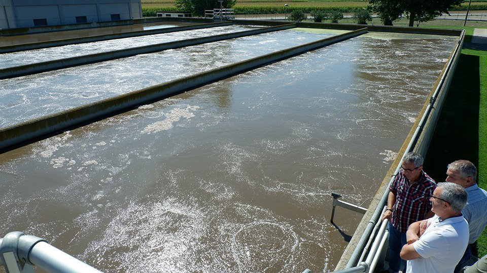 Rafel Panadés visita les instal·lacions de l'EDAR de Fondarella 1