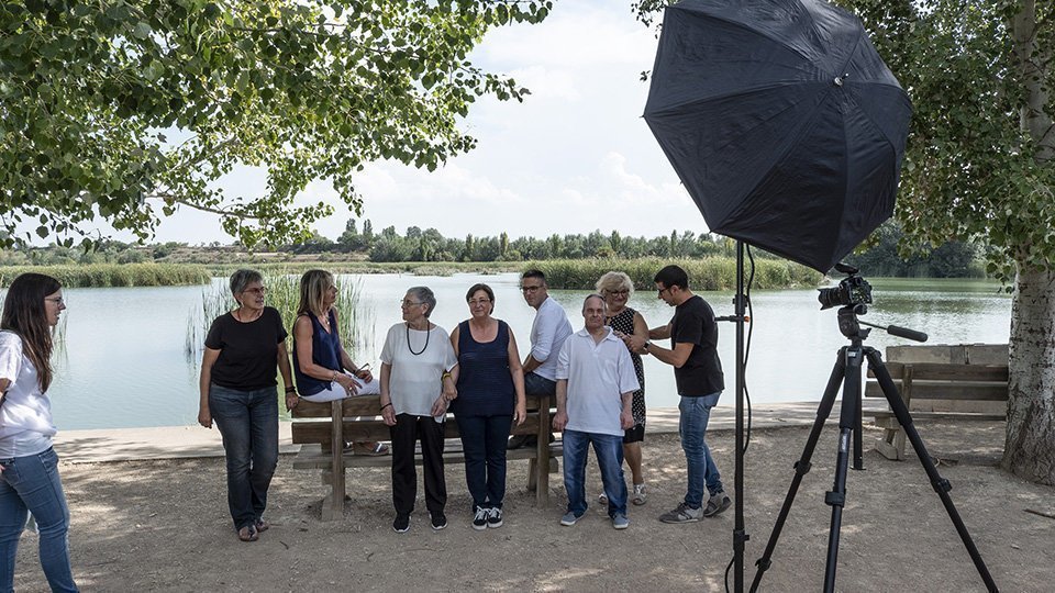 Albert Font, dones de Vila-sana i persones d'ACUDAM a l'Estany 2