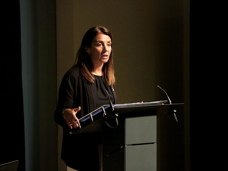 La consellera de Presidència a la presentació del PUOSC a la Llotja de Lleida