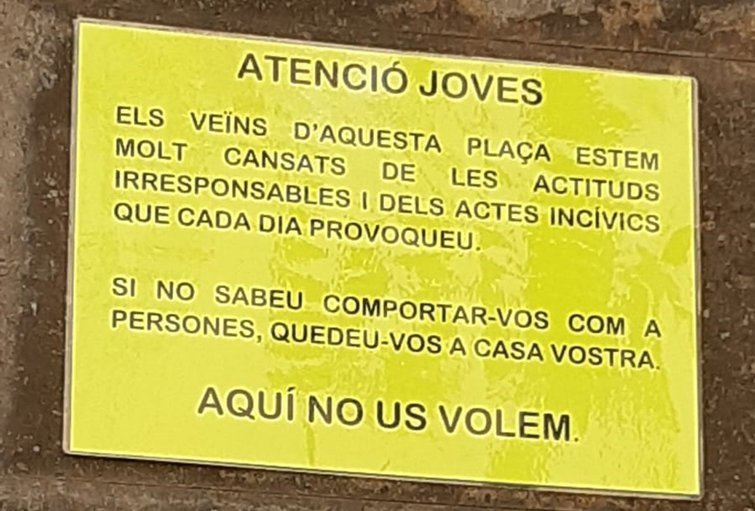 Restes de brossa en una plaça de Linyola 1