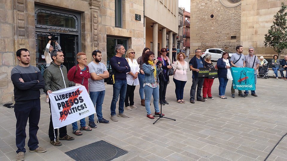 Concentració d'avui a la Plaça Major de Tàrrega