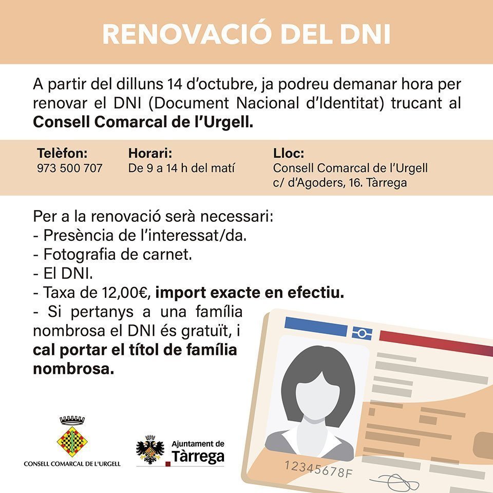 DNI a Tàrrega