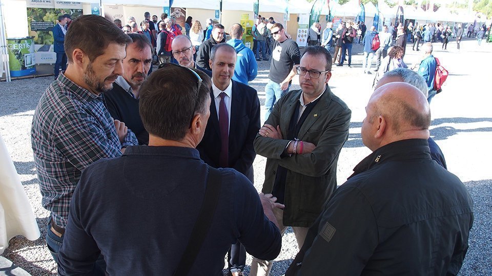 Visita de l'alcalde Marc Solsona a les jornades de l'IRTA