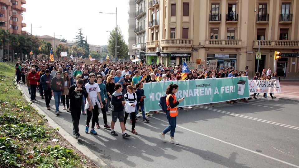 Vaga general del 18 d'octubre a Lleida