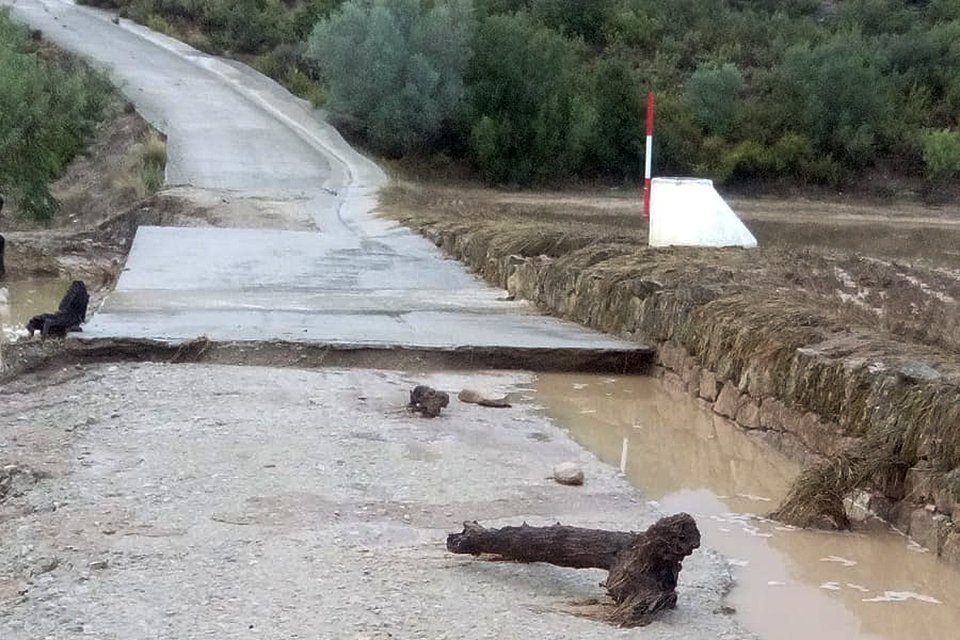Efectes de la llevantada viscuda a les Borges, la matinada de dimarts a dimecres5