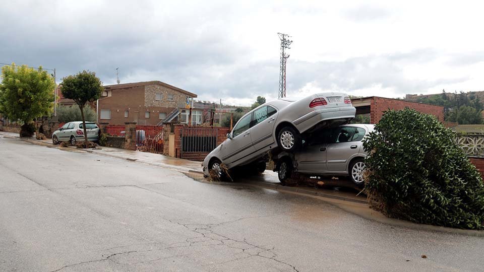 Efectes de la llevantada a Arbeca