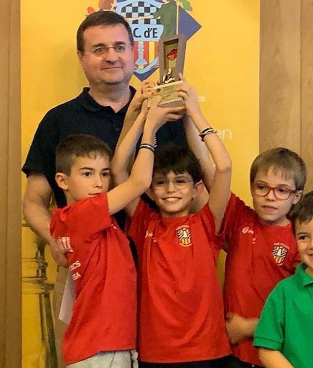 Oriol Roure, Jofre Dea i Gerard Piñol del Club Escacs Mollerussa, Campions de Catalunya