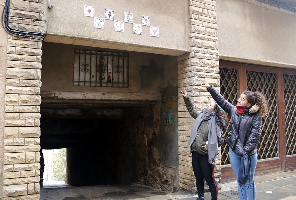 L'obra que han creat en el marc de projecte 'Artèria' situada al carrer de els Bruixes de Cervera