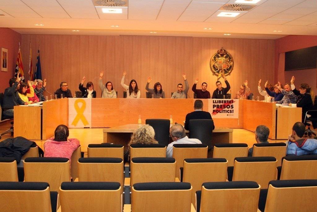 Una de les votacions per unanimitat del Ple del dijous 28 de novembre
