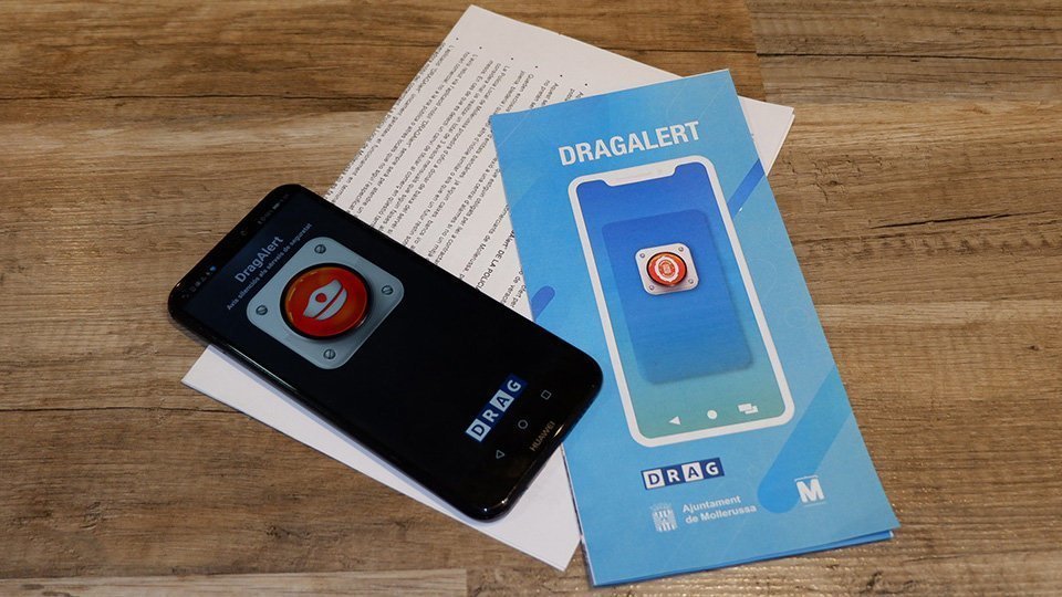 Botó vermell de la Policia Mollerussa