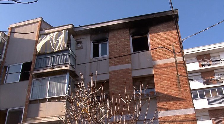 Habitatge dels blocs Jaume d'Urgell de Mollerussa que es va incendiar