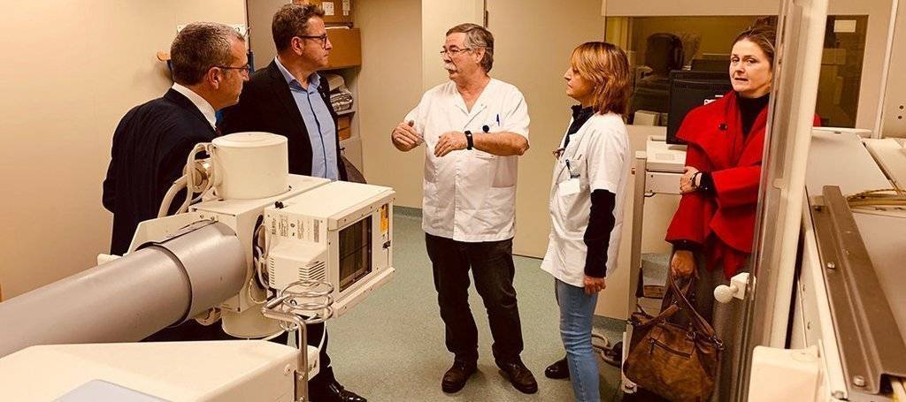 Visita del president de la Diputació, Joan Talarn, a l'Espitau Val d'Aran de Vielha