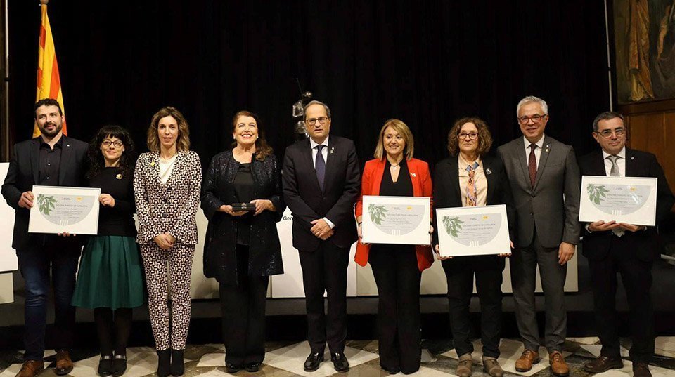 Fotografia amb els Guardonats del Turisme de Catalunya 2019