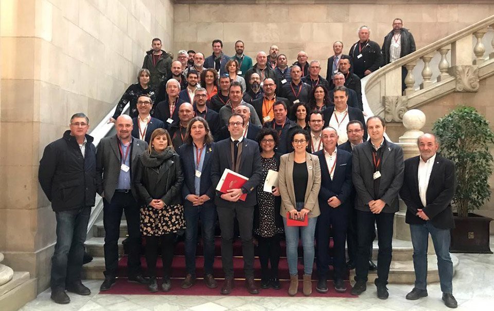 Reunió del col·lectiu lleidatà al Parlament de Catalunya