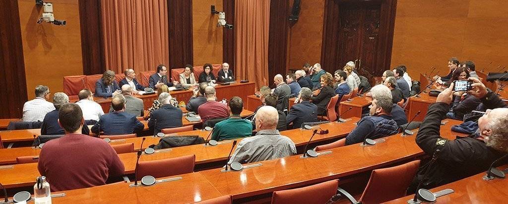 Reunió del col·lectiu lleidatà al Parlament de Catalunya