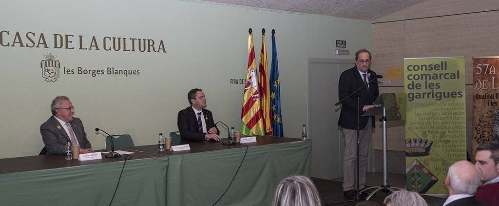 Dia de la Comarca Fira de l'Oli intervencio Quim Torra