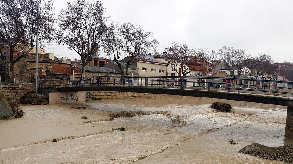 El riu Ondara al seu pas per Tàrrega