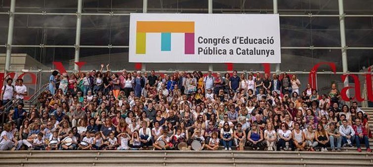 Participants en la presentació del Congrés d'Educació Pública a Catalunya