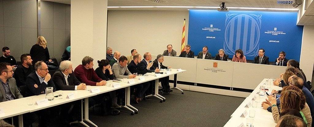 La reunió de Quim Torra i Teresa Jordà amb alcaldes i el sector de la fruita dolça