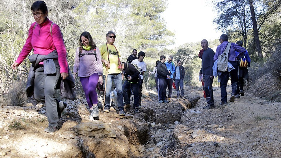 Participants al voltant dels efectes de les pluges de l'octubre al Vilosel