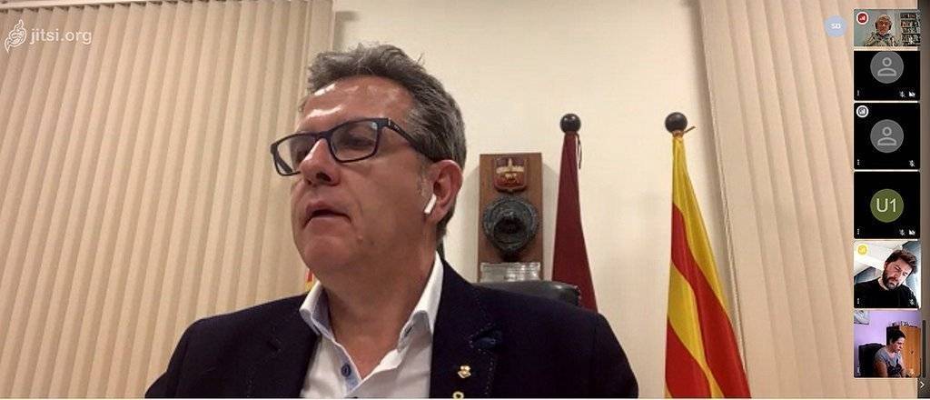 El president Joan Talarn en la Roda de Premsa Telemàtica