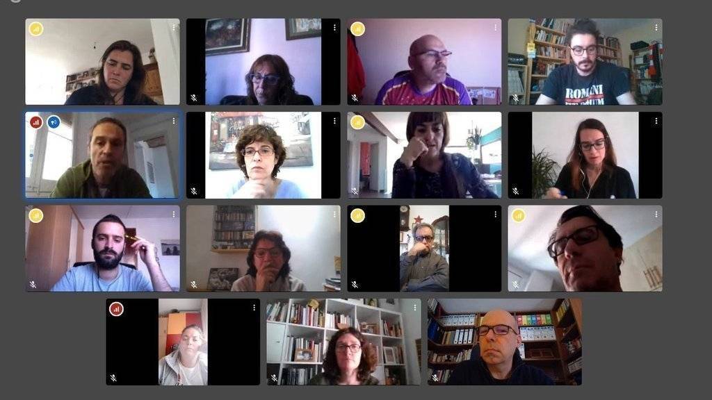 Tècnics de la regidoria de Cooperació han participat en la reunió de comissió executiva de la Coordinadora catalana d'Ajuntaments solidaris amb el Poble Sahrauí. Imatge del 16 d'abril de 2020. (Horitzontal)