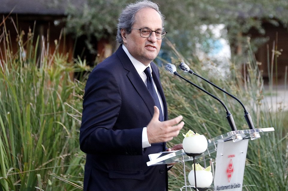 El president, Quim Torra, acte en  memòria de les persones que han mort durant la pandèmia