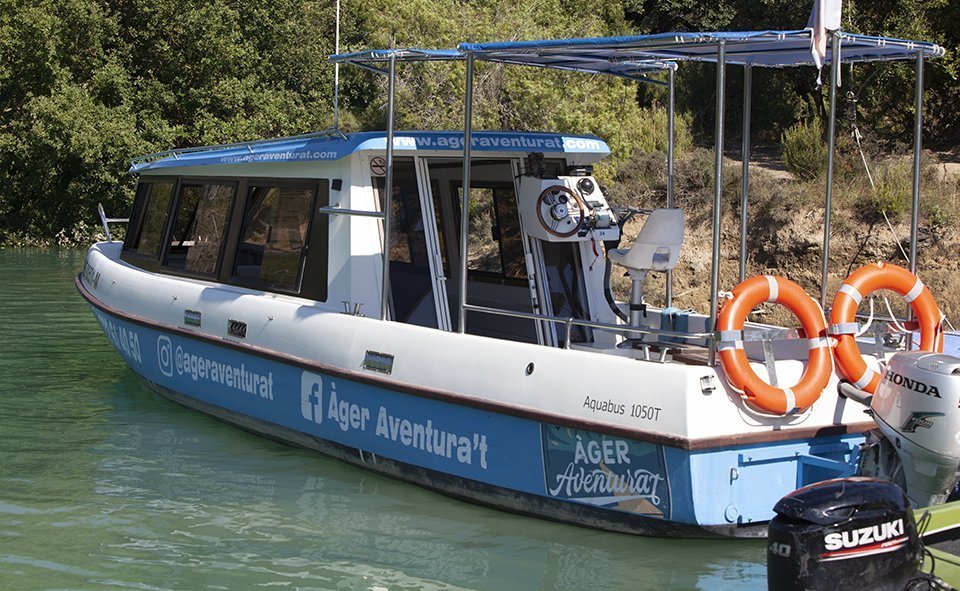 Paseig en barco pel Noguera Ribagorçana al Congost de Mont-rebei