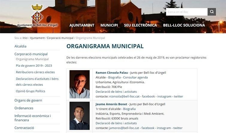 Imatge del Web de l'Ajuntament de Bell-lloc 1