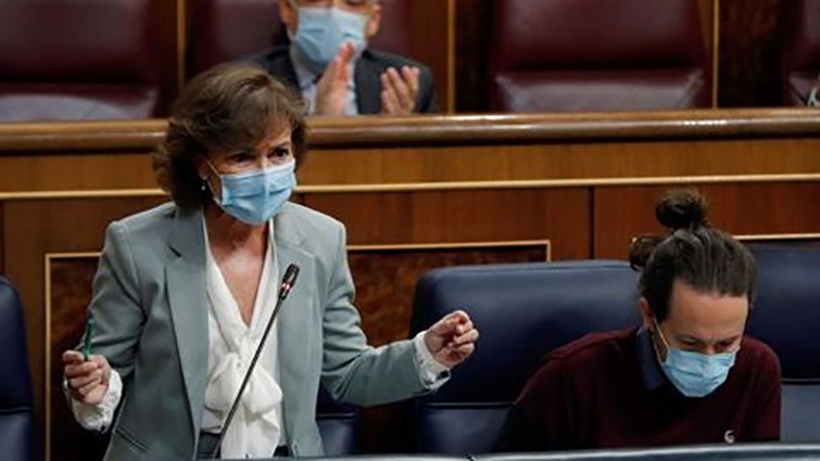 La vicepresidenta primera del govern espanyol, Carmen Calvo