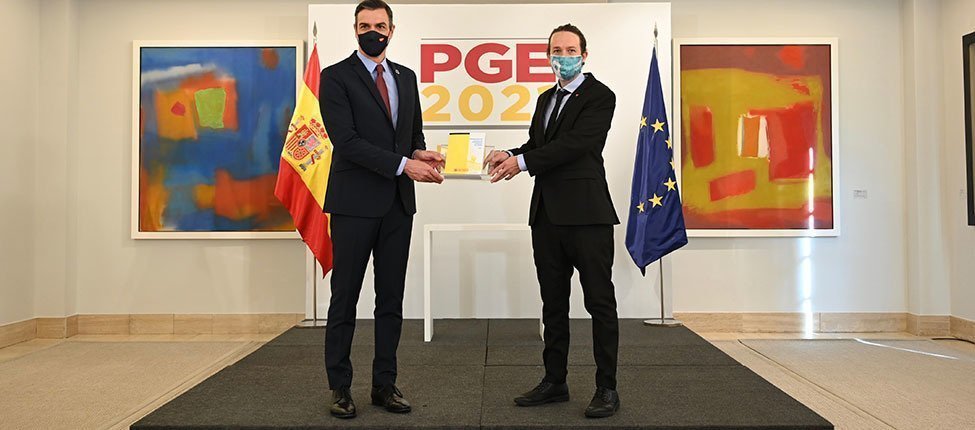 President Sánchez i vicepresident Iglésias presenten el PGE