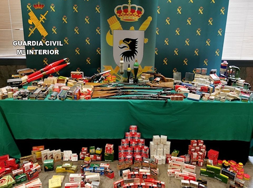 Modtra de la munició interceptada en l'operació de la Guàrdia Civil