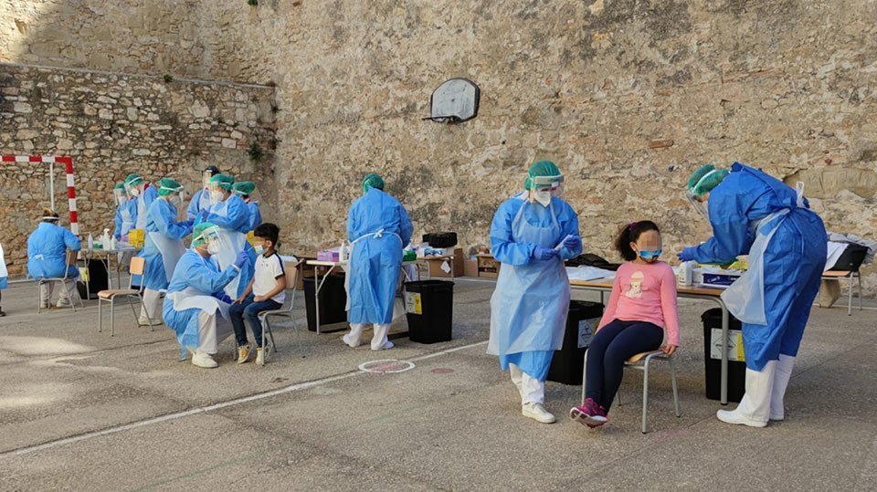 PCR a alumnes en el marc del cribratge per detectar contagis de COVID-19 @SalutGeneralitat