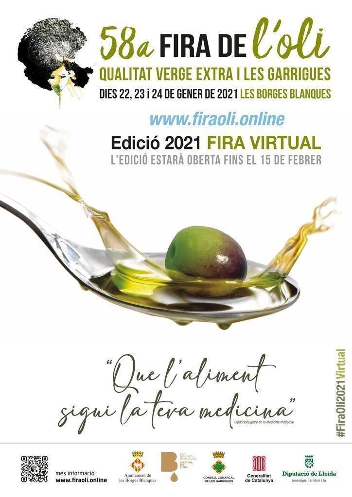 Cartell 58a Fira de l’Oli de Qualitat Verge Extra i les Garrigues de les Borges Blanques