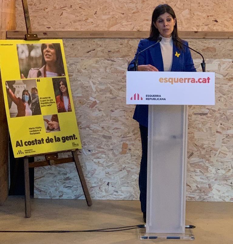 Marta Vilalta en la presentació del programa d'ERC