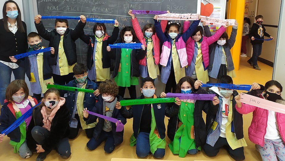 Els alumnes de l'escola les Arrels Dia de la Pau 21