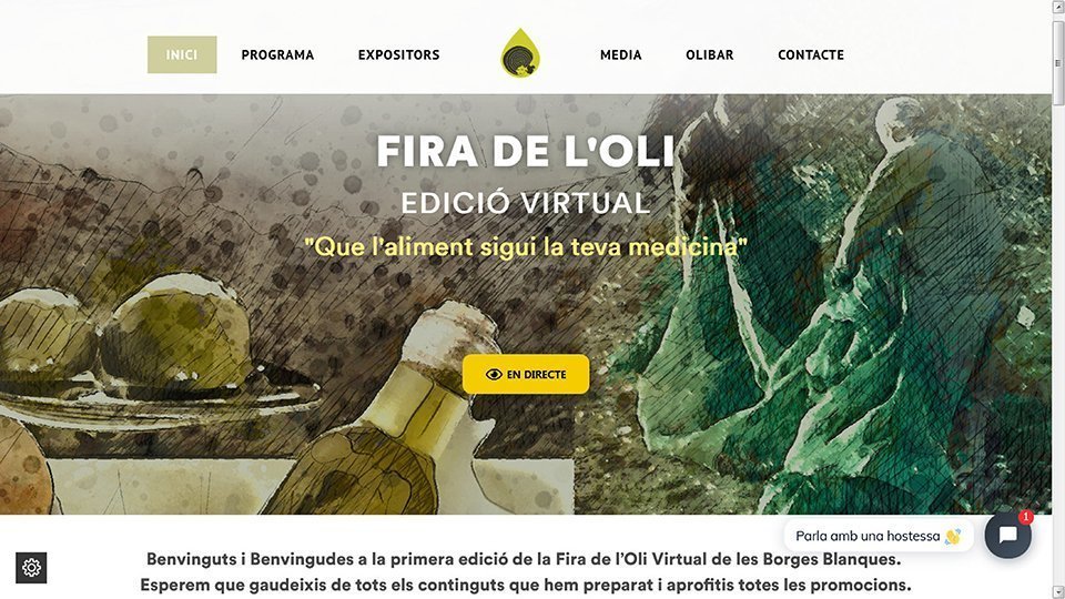 El web de la Fira de l'Oli i les Garrigues