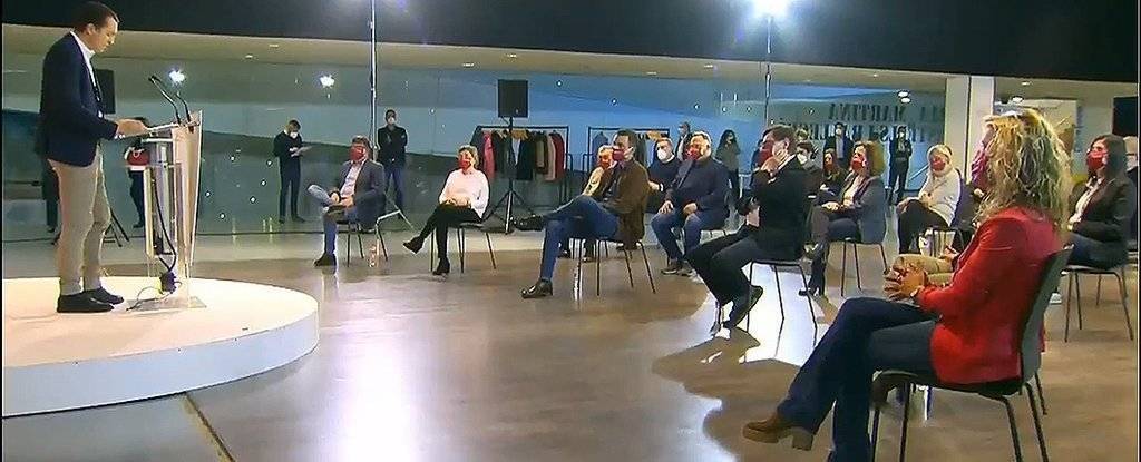 Òscar Ordeig, i el president Pedro Sánchez acte central de campanya PSC
